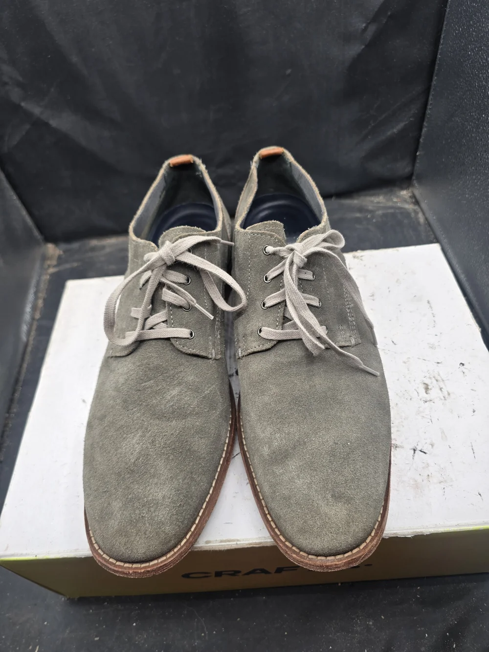 Cole Haan Gray Suede Derby Shoes
